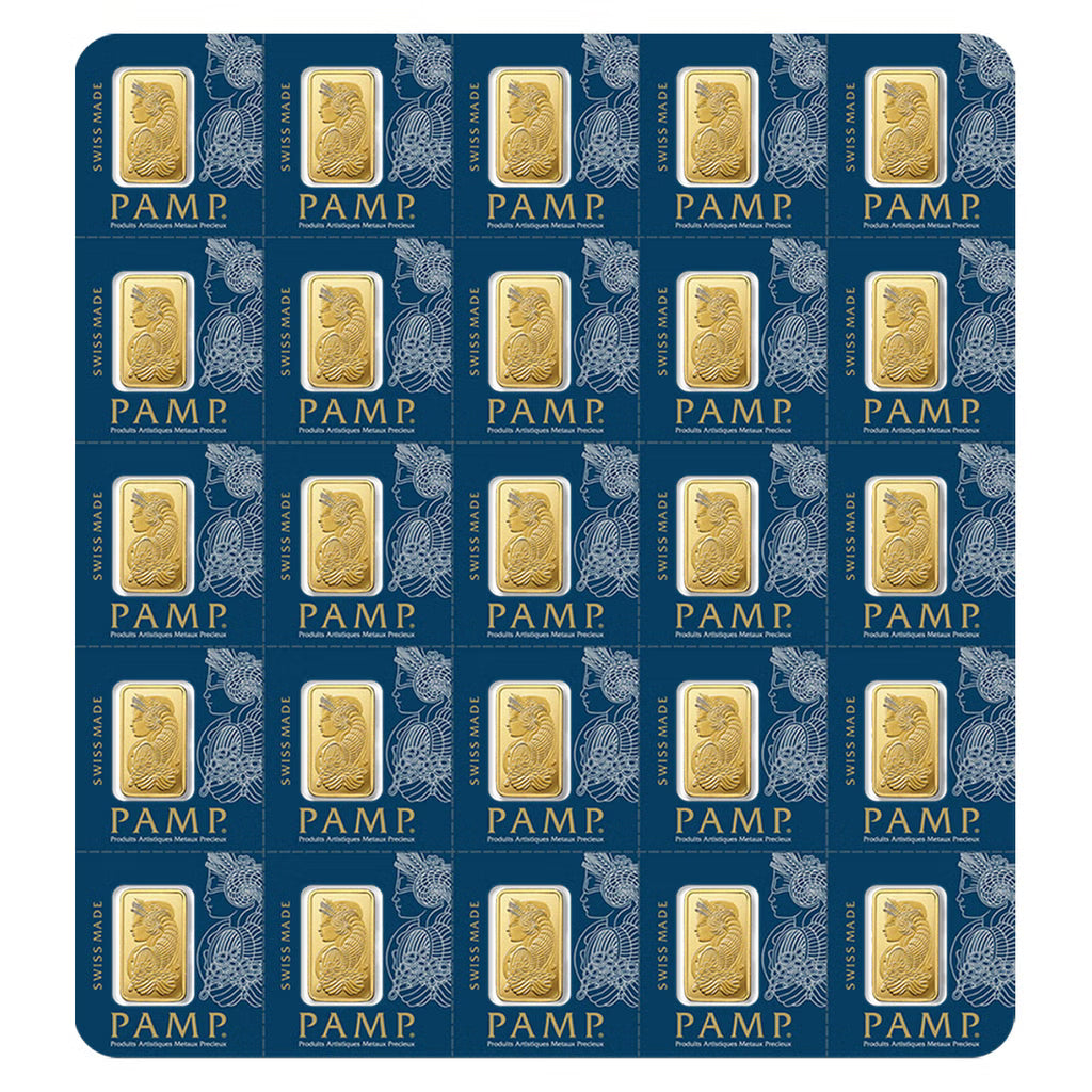 PAMP Suisse Fortuna 25 × 1 g Gold Bars – 999.9 Fine Gold