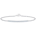 Bar chain bracelet on white background