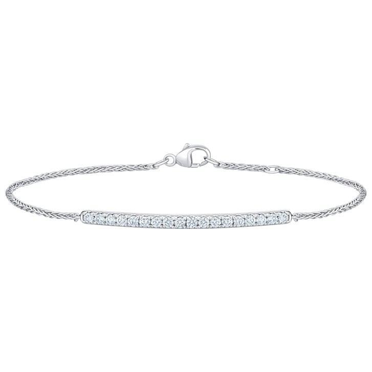 Bar chain bracelet on white background